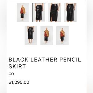 By George Leather Pencil Skirt